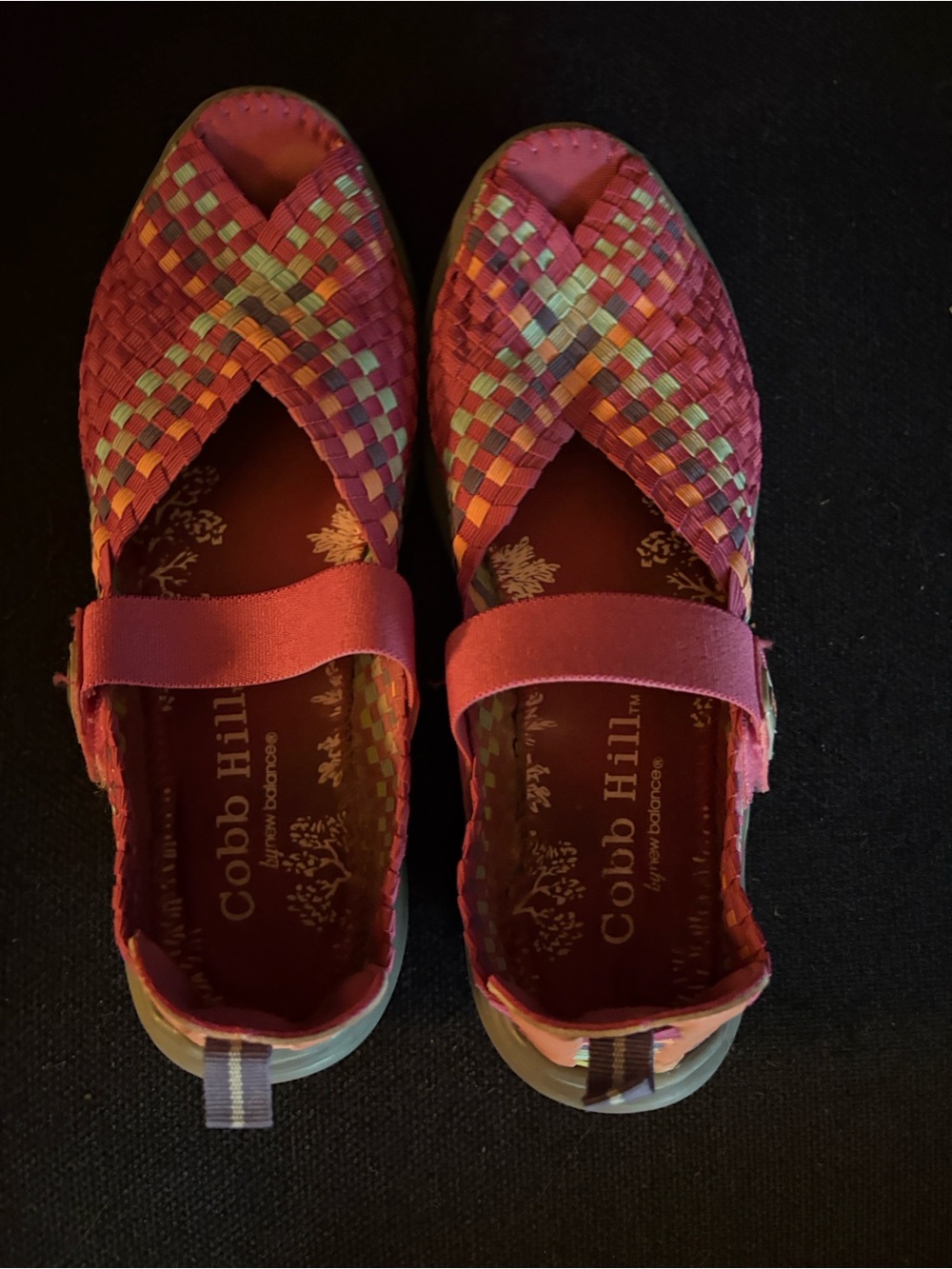 Cobb Hill by New Balance Multicolor Woven Mary Jane Mules-size 11
